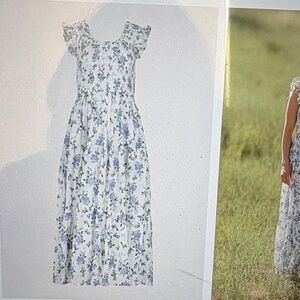 NWT JessaKae Blue and White Floral Maxi Dress